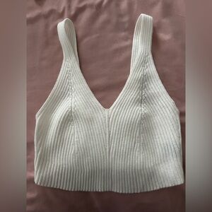 SHEIN White Ribbed Tank Top